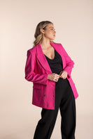 Double Breasted Blazer - Fuchsia