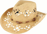 Wired Edge Western w/Bead Trim Hat - 3 Colors