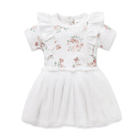 Aster & Oak Primrose Tutu Dress - White Girls Dress