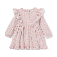 Pixi Floral Ruffle Dress - Pale Mauve