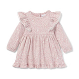 Pixi Floral Ruffle Dress - Pale Mauve