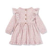 Pixi Floral Ruffle Dress - Pale Mauve