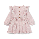 Pixi Floral Ruffle Dress - Pale Mauve