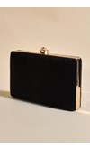 Kenna Stripe Clutch - Black