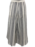 Wrap Over Stripe Linen Pant