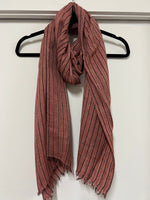 Pinstripe Scarf - Terracotta