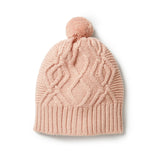 Knitted Cable Hat - Rose