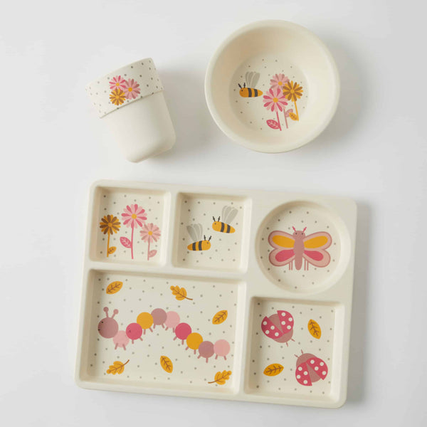 Little Critters Bamboo Dinner Set - Pink 3pc