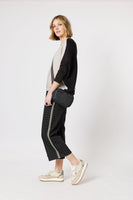 Derby Check Wide Leg Pant - Black