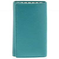 Calvin Key Ring Leather Wallet - Turquoise